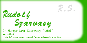 rudolf szarvasy business card